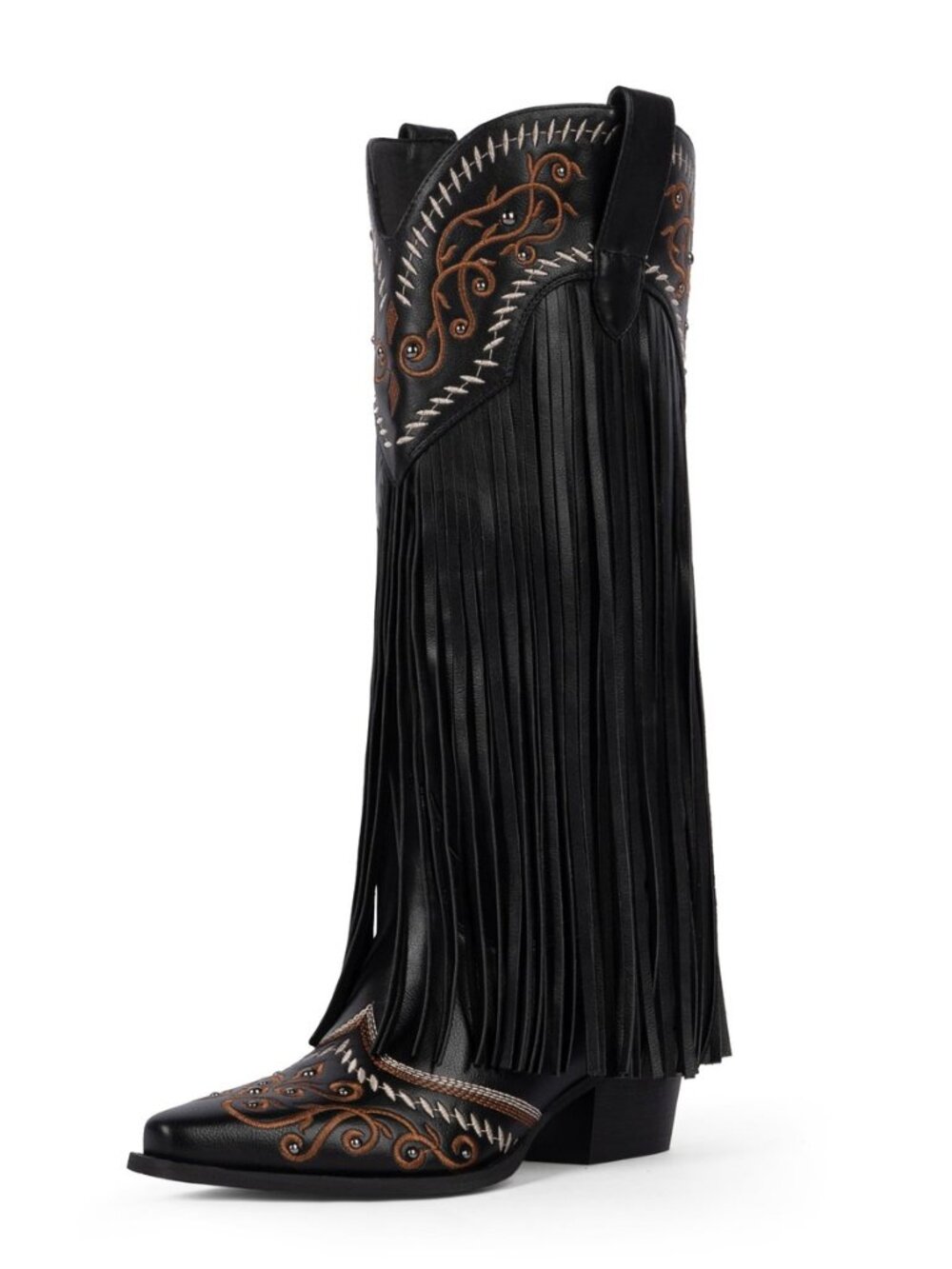 Fringe Cowboy Boots for Women Knee High Cowgirl Boots